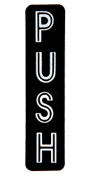C.R. Laurence CRL Vertical &quot;PUSH&quot; Decal | 566VA