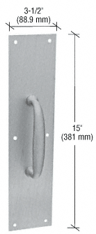 C.R. Laurence CRL 3-1/2&quot; x 15&quot; Brushed Stainless Pull Plate | 57SS