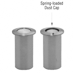 C.R. Laurence CRL Brushed Stainless 5/8&quot; Dust Proof Keeper for Locking Ladder Pulls | 58DKBS