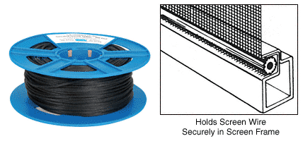 C.R. Laurence .175 Black Screen Retainer Spline - 500 Foot Roll | 5CBL175