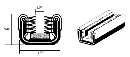 CRL-Automotive CRL Flexible Unbeaded Glass Run Channel for 1949-1966 Diamond-T, International and Dodge Trucks - 96 in long | 5P96
