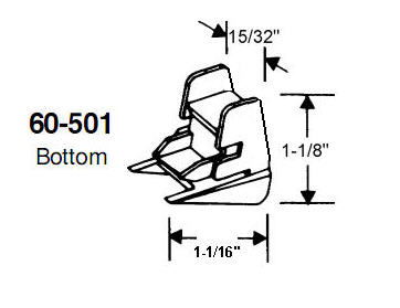 TechnologyLK STB Bottom Guide for Window Channel Balances, Attached | 60501A