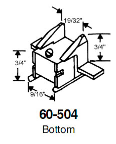 TechnologyLK STB Bottom Guide for Window Channel Balances, Unattached | 60504
