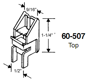 TechnologyLK STB Top Guide for Window Channel Balances, Unattached | 60507