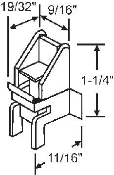 TechnologyLK STB Top Guide for Window Channel Balances, Unattached | 60508