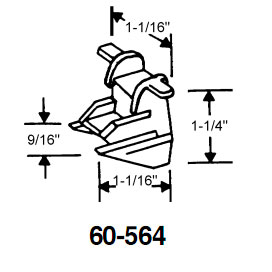 TechnologyLK STB Bottom Guide for Window Channel Balances, Unattached | 60564