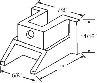 TechnologyLK STB Bottom Guide for Window Channel Balances, Attached | 60576A