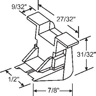 TechnologyLK STB Bottom Guide for Window Channel Balances, Attached | 60596A