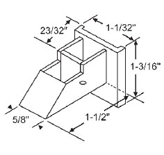 TechnologyLK STB Top Sash Guide for Window Channel Balanes, Set | 60652A