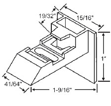 Window Channel Top Sash Guide | 60675BL