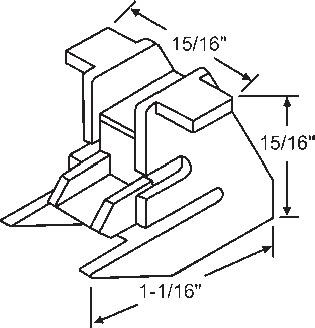 TechnologyLK STB Bottom Guide for Window Channel Balances, Attached | 60904A