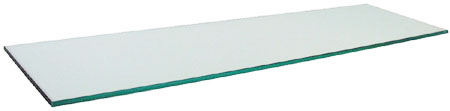 10&quot; x 27&quot; Rectangle 3/8&quot; Tempered Clear Glass Shelf  | SC1027