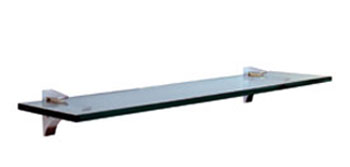 8&quot; x 36&quot; Glass Shelf Clip Kit with Black Brackets | E836SCKB | E836SCKB