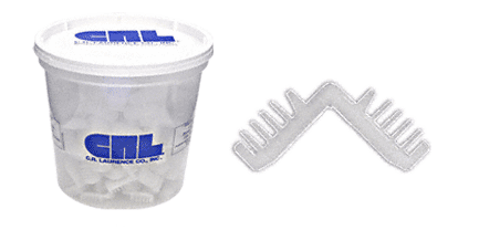 C.R. Laurence CRL 3/8&quot; Nylon Corner for Standard Spacer - Package of 100 | 6267
