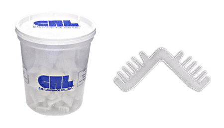 C.R. Laurence CRL 1/2&quot; Nylon Corner for Standard Spacer - Package of 100 | 6269
