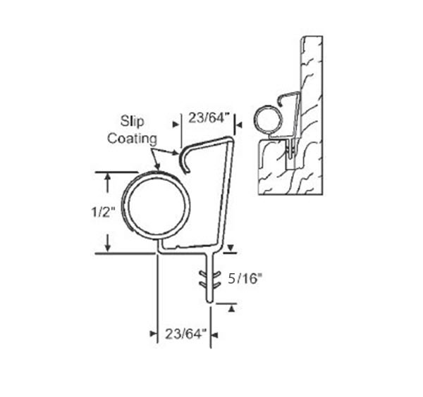 Bronze Kerf-Mounted Bulb Seal - 68ft | 6320882BZ