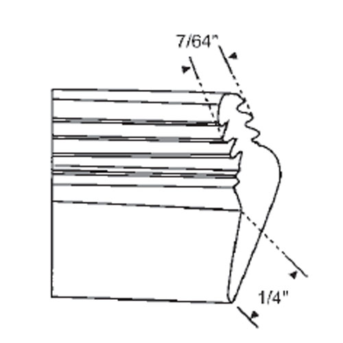 Weatherstrip for Windows | Kerf-Mounted Stnadard Weatherstrip for Windows | 63334