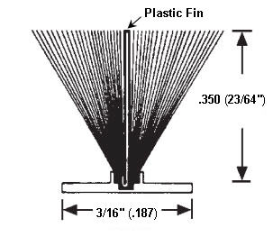 TechnologyLK STB Window Pile, Finned, Gray, .187 Backing Width, .350 Pile Height - 100 Ft. | 6334