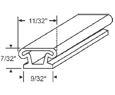 Black Vinyl Bulb Weatherstrip - 100ft | 63360B
