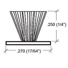 TechnologyLK STB Window Pile, Adhesive Backed, Gray, .270 Backing Width, .250 Pile Height - 100 Ft. | 6355TP