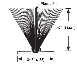 Finned Weatherstripping .187 in Backing Width; .170 in Pile Height  | 6376