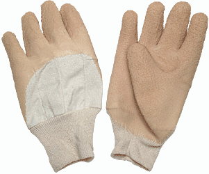 C.R. Laurence Knit Wrist Wrinkle Finish Natural Rubber Palm Gloves  | 63PNFW