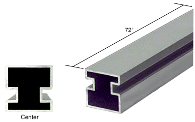 C.R. Laurence CRL Satin Anodized Center Post Extrusion - 72 inch Long | 6422000