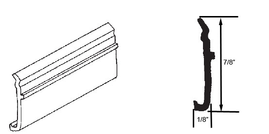 STB Snap-In-Vinyl Glazing Bead, J Shape, White, 72&quot; Sections, Pack of 20 | 65104W