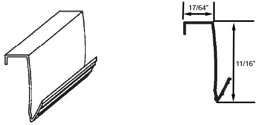 STB Snap-In-Vinyl Glazing Bead, J Shape, White, 72&quot; Sections, Pack of 20 | 65135