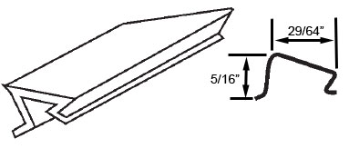 STB Snap-In-Vinyl Glazing Bead, 5-Line, Black, 72&quot; Sections, Pack of 20 | 6516