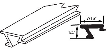 STB Snap-In-Vinyl Glazing Bead, 5-Line, Light Grey, 72&quot; Sections, Pack of 20 | 6517