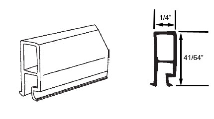 STB Snap-In-Vinyl Glazing Bead, Misc. Shape, White, 72&quot; Sections, Pack of 20 | 65235W