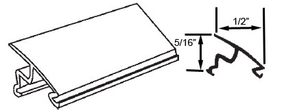 STB Snap-In-Vinyl Glazing Bead, Misc. Shape, White, 72&quot; Sections, Pack of 20 | 65241W