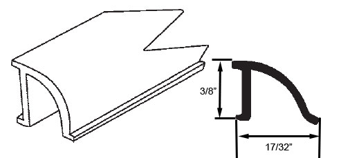 White Snap-In Vinyl Glazing Bead  | 6525