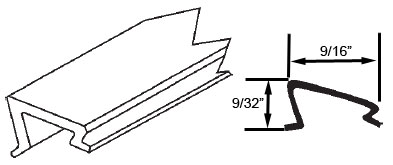 STB Snap-In-Vinyl Glazing Bead, 5-Line, White, 72&quot; Sections, Pack of 20 | 6528