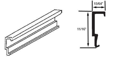 STB Snap-In-Vinyl Glazing Bead, J Shape, White, 72&quot; Sections, Pack of 20 | 6550