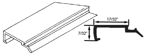 STB Snap-In-Vinyl Glazing Bead, J Shape, White, 72&quot; Sections, Pack of 20 | 6552