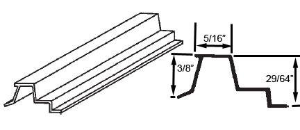 STB Snap-In-Vinyl Glazing Bead, Misc. Shape, White, 72&quot; Sections, Pack of 20 | 6555