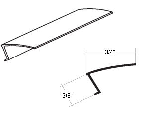TechnologyLK Glazing Vinyl, Snap-In, Black, 72&quot; Sections, 20 Pack  | 6561B
