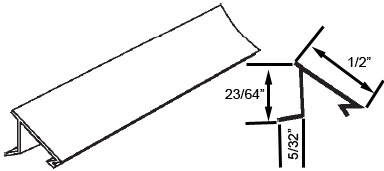STB Snap-In-Vinyl Glazing Bead, 5-Line, Grey, 72&quot; Sections, Pack of 20 | 6587
