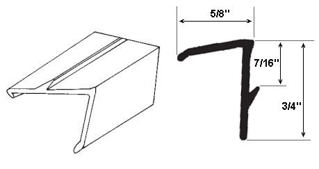 White Snap-In Vinyl Glazing Bead - 72 in long - 20 Pack | 6590