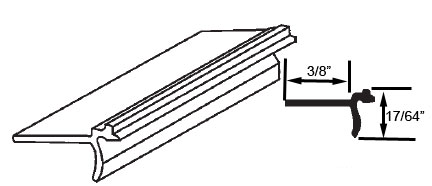 STB Snap-In-Vinyl Glazing Bead, Misc. Shape, Black, 72&quot; Sections, Pack of 20 | 6591B