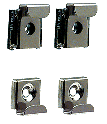 C.R. Laurence CRL Plastic Lined Mirror Mounting Clips for 1/4&quot; Glass - Set | 655KE