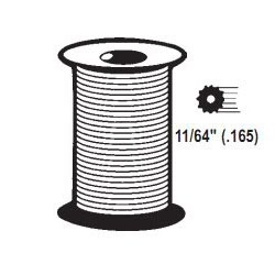 TechnologyLK STB Hollow Ribbed Screen Retainer Spline, Gray, 11/64&quot;, 1000 Foot Roll | 6612