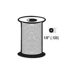 TechnologyLK STB Hollow Ribbed Screen Retainer Spline, Gray, 1/8&quot;, 500 Foot Roll | 663
