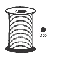 TechnologyLK STB Solid Foam Screen Retainer Spline, Black, .135, 500 Foot Roll | 6640