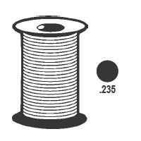 TechnologyLK STB Solid Foam Screen Retainer Spline, Black, .235, 500 Foot Roll | 6650