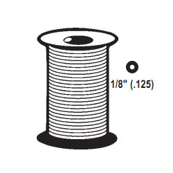 TechnologyLK STB Hollow Round Screen Retainer Spline, Black, 1/8&quot;, 1000 Foot Roll | 6663
