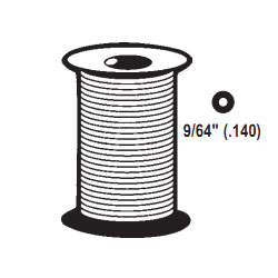 STB Hollow Round Screen Retainer Spline, Black, 9/64", 200 Foot Roll