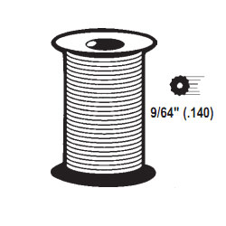 TechnologyLK STB Hollow Ribbed Screen Retainer Spline, Gray, 9/64&quot;, 1000 Foot Roll | 668